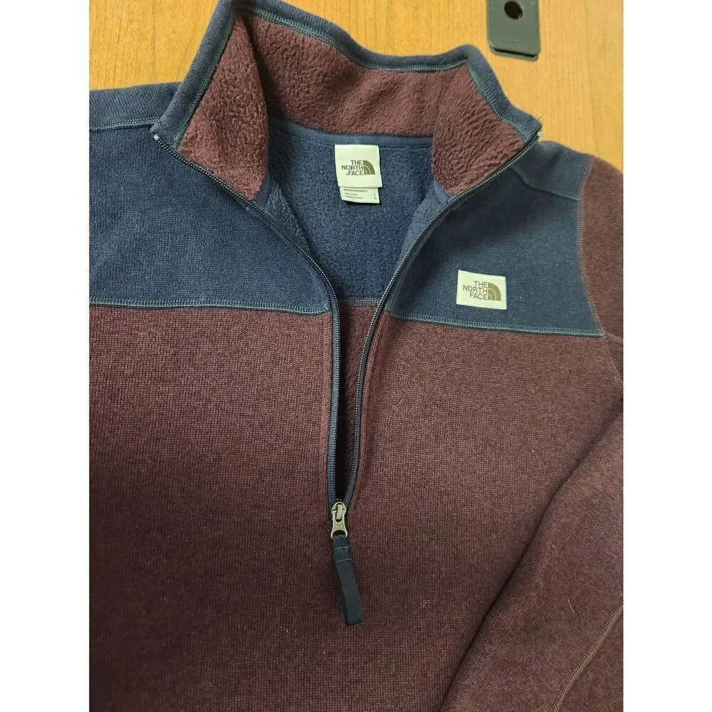 THE NORTH FACE Men's LARGE GORDON LYONS QUARTER ZIP PULLOVER ROOT BROWN (Burgund